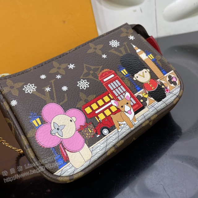 路易威登2021專櫃新款女包 lv鏈條小包 M45905 M80863 N60487 迷你Pochette Accessoires手拿包 易威登吉祥物Vivienne柯基犬皇家衛隊和大本鐘共聚倫敦  ydh4525